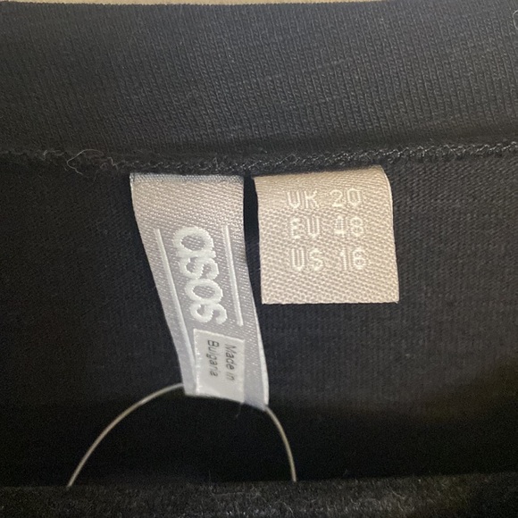 NWT ASOS Curve black dress with ruffles on sleeves - Picture 5 of 7